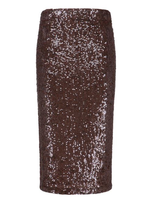 Brown? No-Mini Skirt in Stretch Nylon Blend
