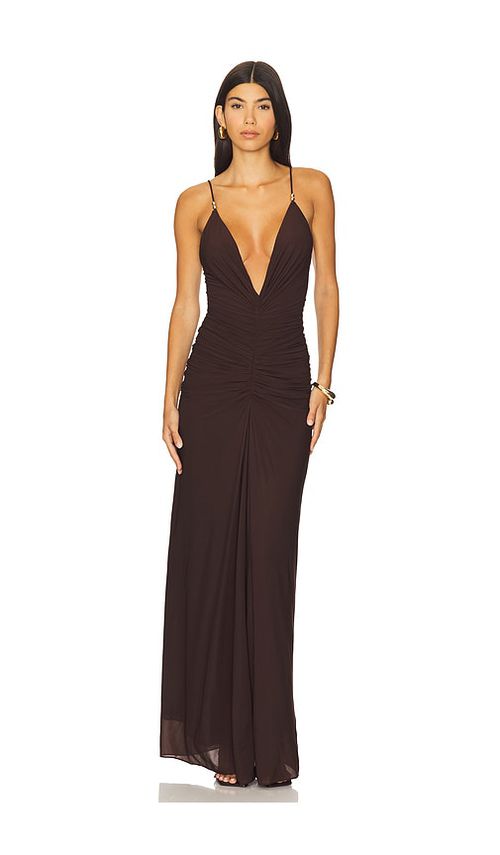 Ronny Kobo Anya Dress in Basalt - Chocolate. L also in