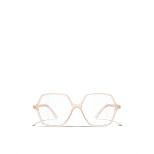 Mens Pink Square Eyeglasses