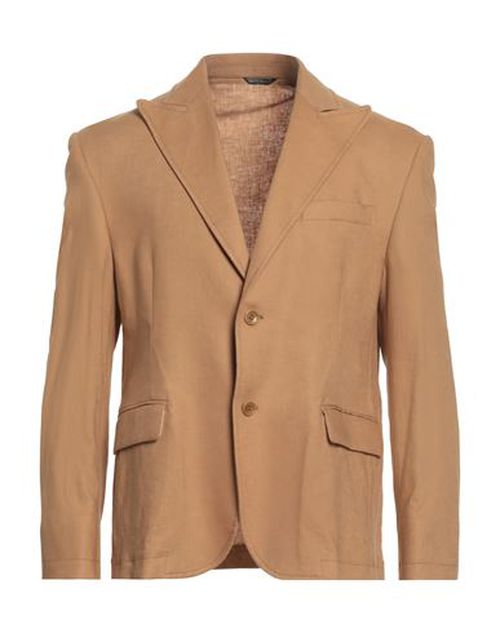 Man Blazer Camel Size 40 Linen, Viscose