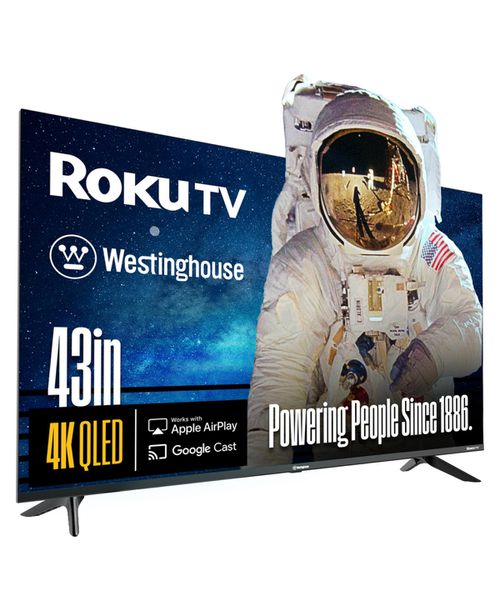 "43"" Roku Smart Tv, Fhd Qled, Dolby Digital+, Wi-Fi, Bluetooth, AirPlay, Alexa & Google Assistant Compatible - Black"
