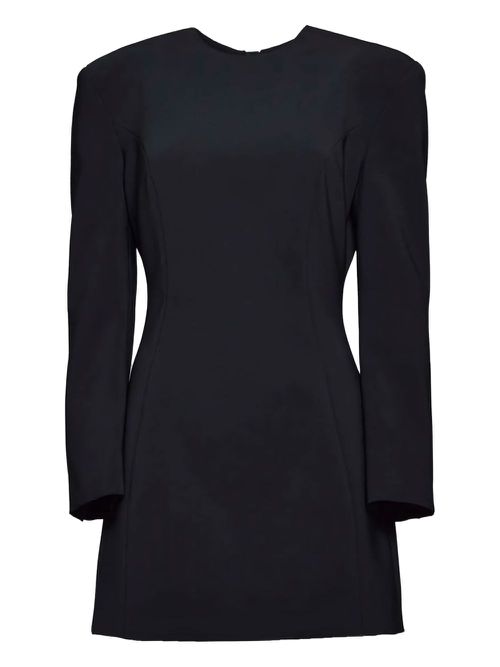 Long-sleeved mini dress - Black