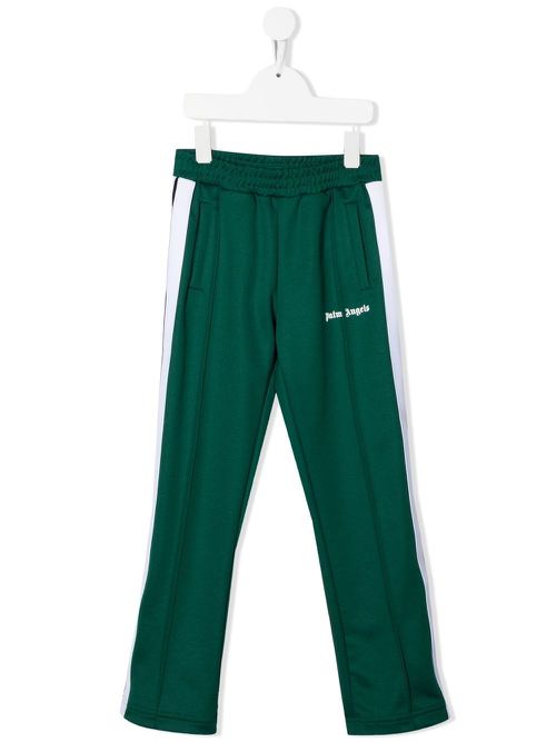 Side-stripe logo track pants - Green
