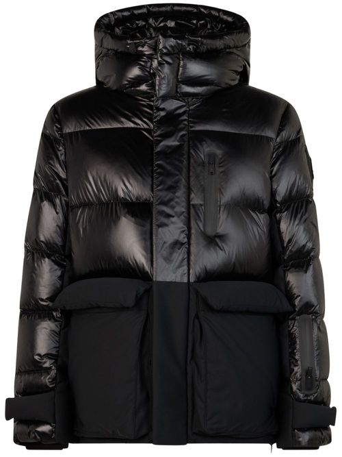 Panelled hooded jacket - Black