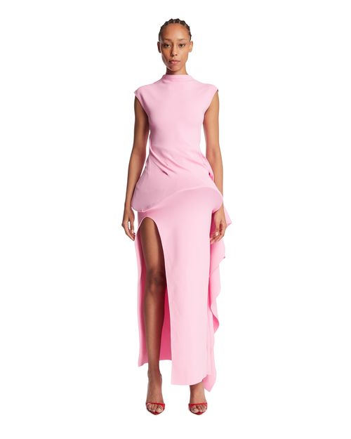 A. W.A. K.E MODE - Pink Sculptural Dress
