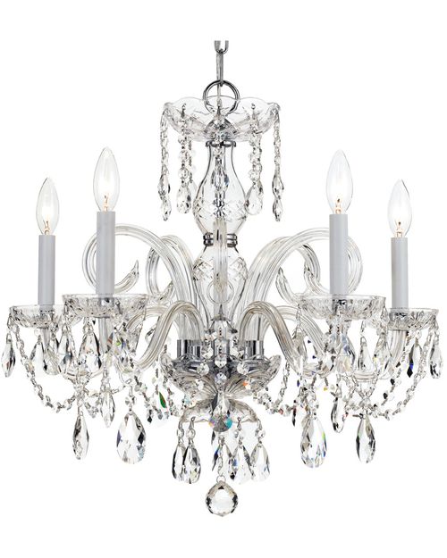 Traditional Crystal 5-Light Swarovski Spectra Crystal Chandelier