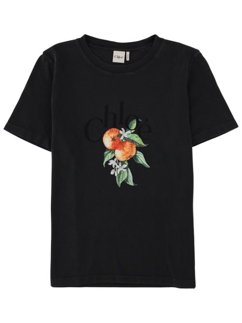 Black Graphic Crew Neck T-Shirt