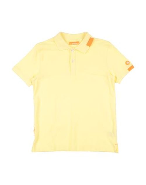 Man Polo shirt Yellow Size 16 Cotton, Elastane