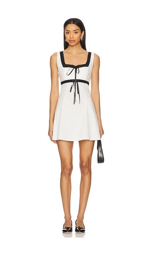 MAJORELLE Carolyn Mini Dress in White. M. Also in