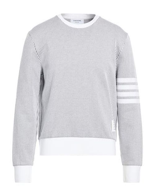 Man Sweatshirt White Size 3 Cotton, Elastane