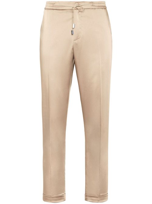 Satin tailored trousers - Neutrals