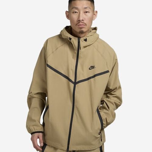 Men's Tech Woven Full-Zip Jacket in Beige