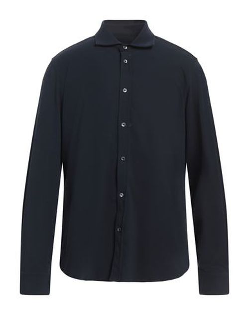Circolo 1901 Man Shirt Midnight blue Size XXL Cotton, Elastane