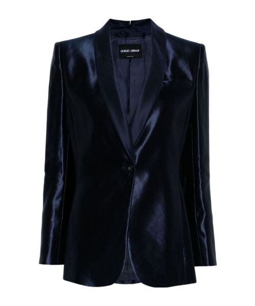 Single-breasted satin blazer