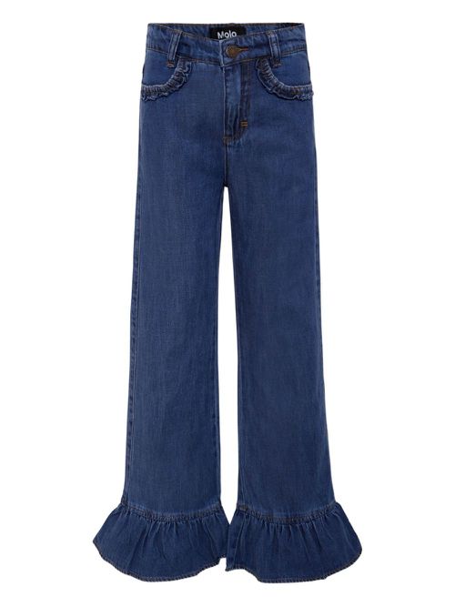 Amara ruffled-trim jeans - Blue