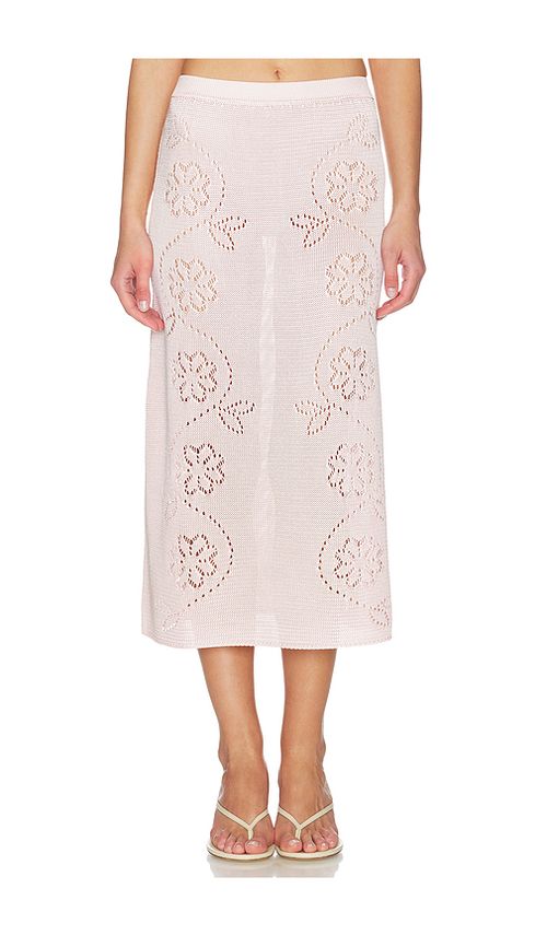 Calle Del Mar Vine Floral Skirt in Pink. L. Also in M