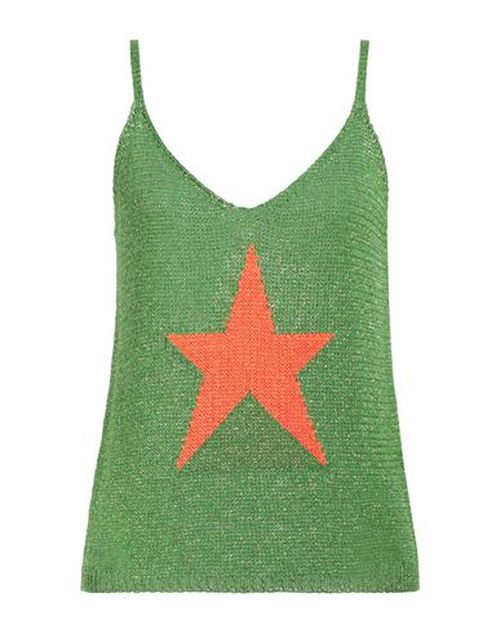 Woman Top Green Size ONESIZE Viscose, Lurex