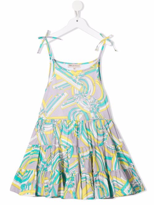 All-over graphic-print dress - Purple
