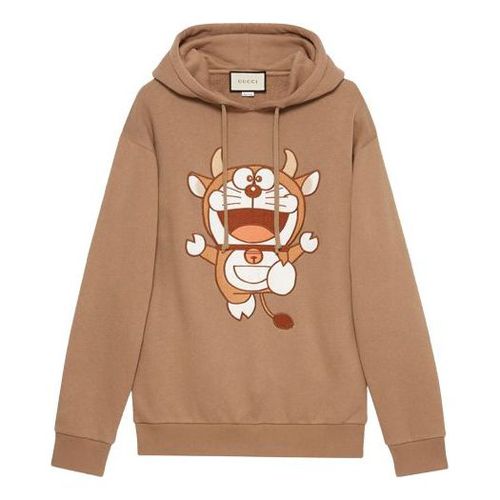 (WMNS) x Doraemon Hooded Sweatshirt 'Brown'