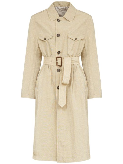 Canvas belted trench coat - Neutrals