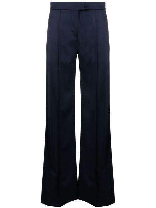 Flared wool trousers - Blue