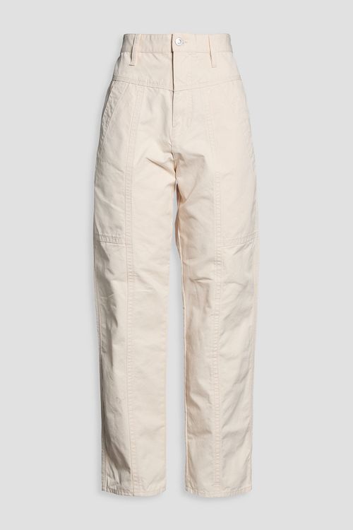 Driane cotton-canvas tapered pants - White - FR 34