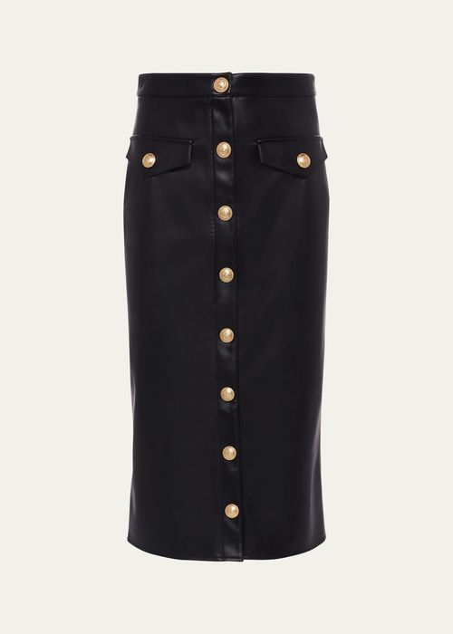 Milan Faux Leather Midi Skirt