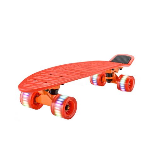 6'' Pp Deck Skateboard, Mini Cruiser Skateboard for Kids, Teens, and Adults - Red
