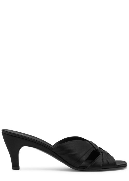 75 Knotted Satin Mules