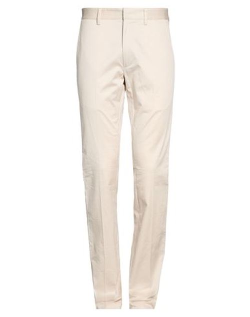 Man Pants Cream Size 40 Cotton, Elastane