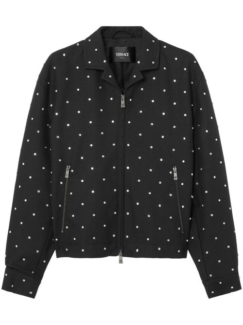 Rhinestone-embellished jacket - Black