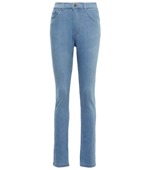 Exclusive to Mytheresa - Paneled high-rise skinny jeans