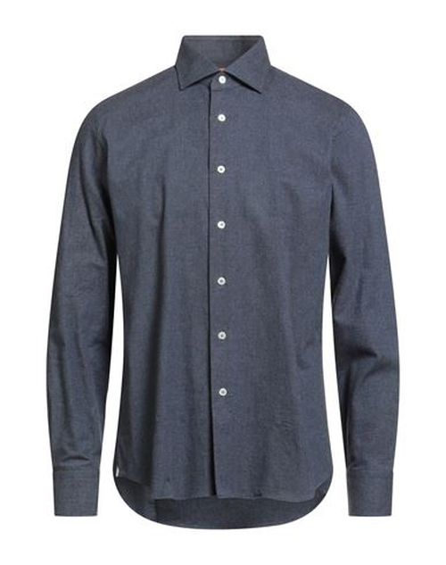 Washed Man Shirt Navy Size 15 ½ Cotton
