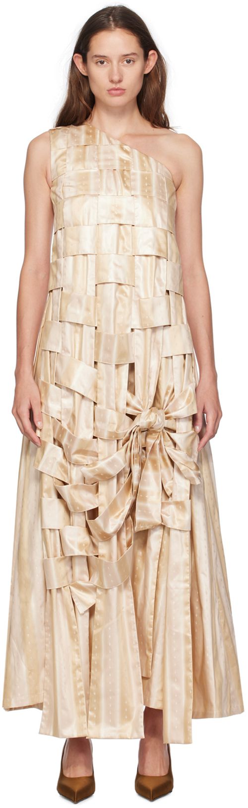SUPER YAYA Beige Sarjah Beatrice Maxi Dress