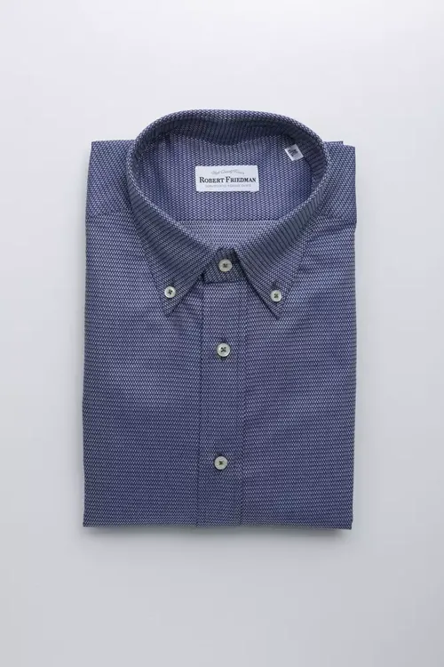 Robert Friedman Blue Cotton Men's Men's Shirt