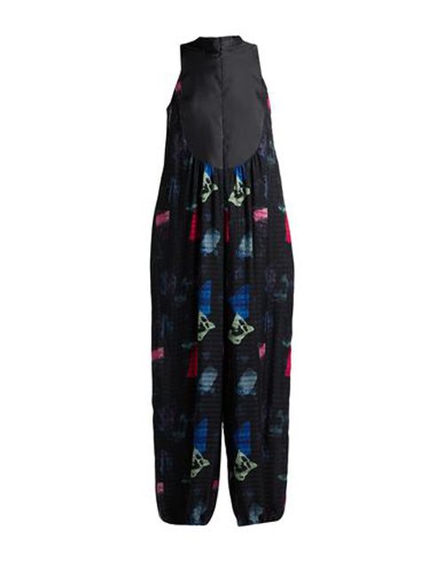 Woman Jumpsuit Black Size 8 Silk, Viscose, Polyester