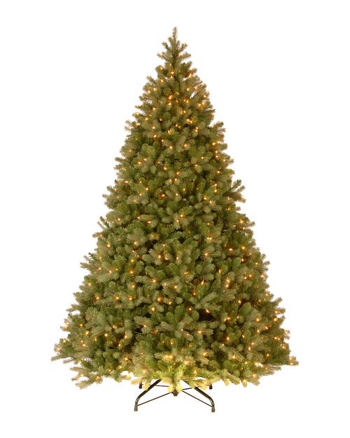 9Ft Feel-Real Downswept Fir Hinged Tree With 900 Lights