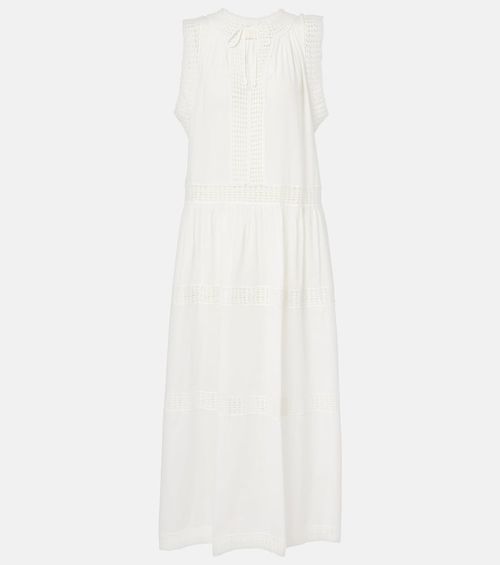 Thalia crochet-trimmed cotton beach dress