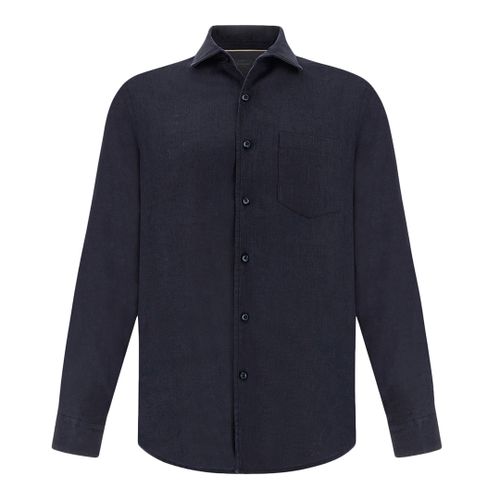 Soffio linen shirt, Man, Blue