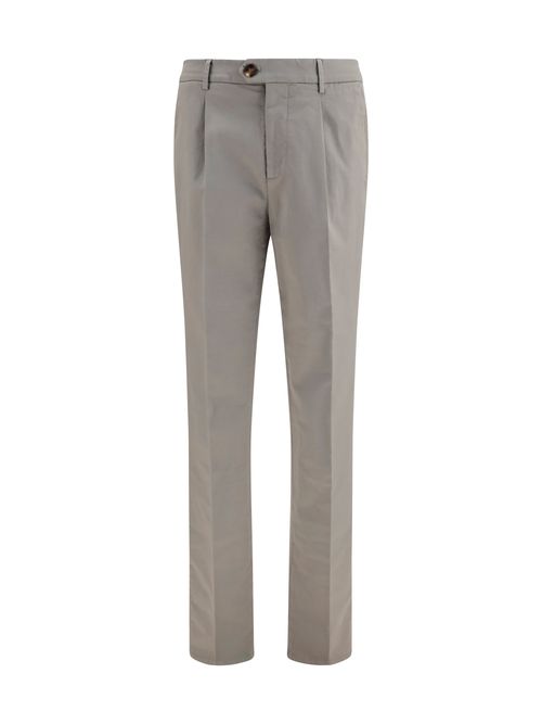 Cotton Blend Chino Pants — Gray