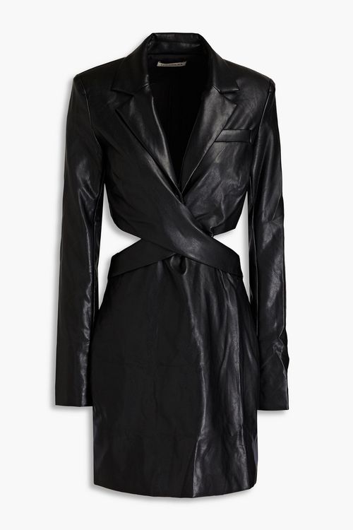 Gabriela cutout faux leather mini dress