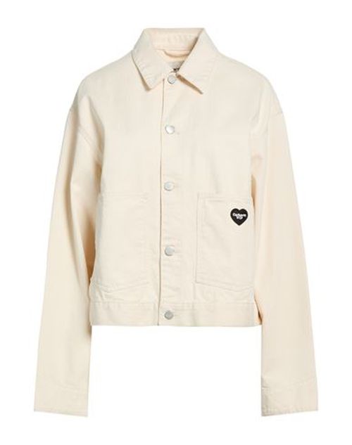 Woman Jacket Cream Size M Cotton