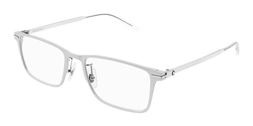 Montblanc MB0396ON 008 Men's Eyeglasses Silver Size 56 - Blue Light Block Available