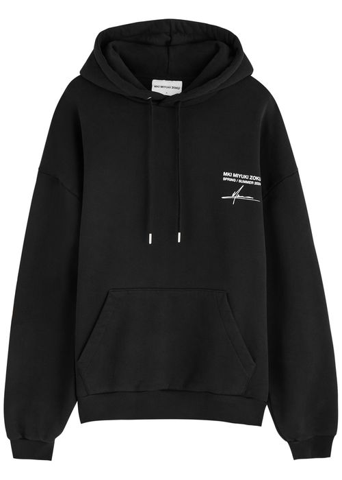 엠키 미유키 조쿠 남성 Resort Hooded Cotton-blend Sweatshirt - Black - M 4403154