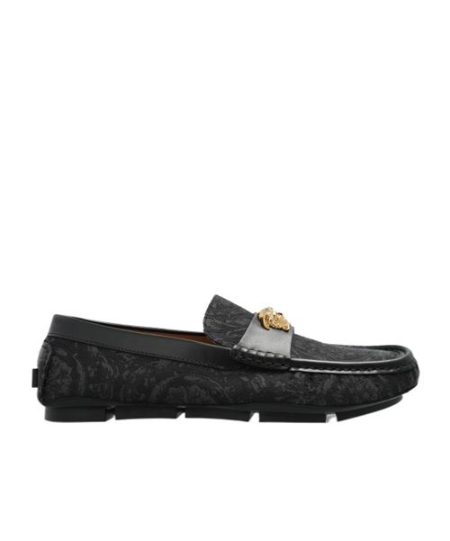 Medusa-Plaque Slip-On Loafers