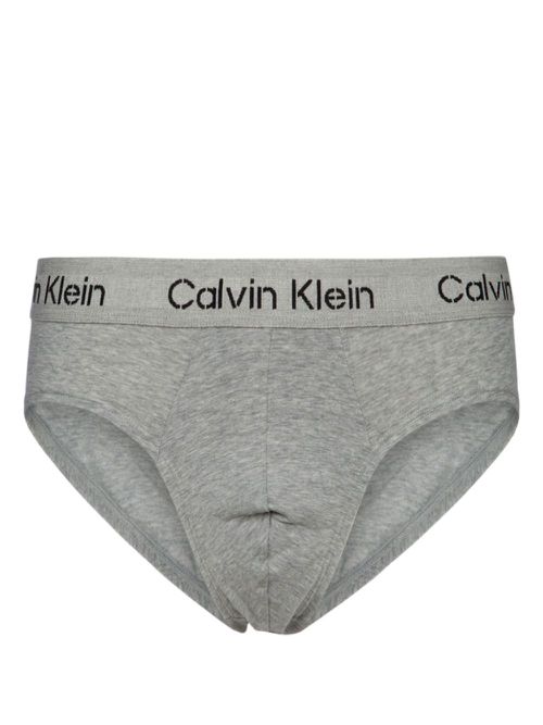 Logo-print waistband briefs - Grey