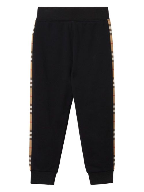 Vintage Check stripe track pants - Black