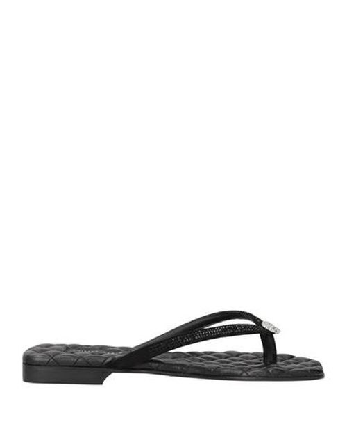 Woman Thong sandal Black Size 10 Leather