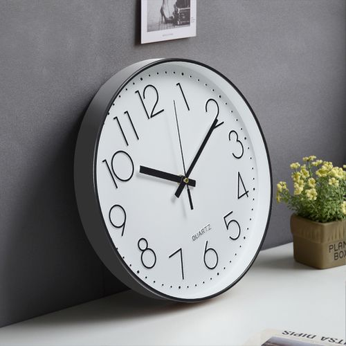 TEMU 12 Inch 3d Wall Clock, Silent Non Ticking Quartz Clock, Modern Minimalist Style Round Decorative Kitchen Clocks Easy To Read, Office, Living