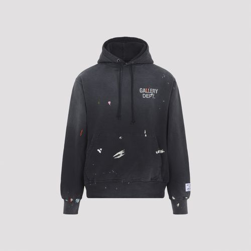 Gd Paint Logo Hoodie Black Cotton Polyester Sweatshirt - Men